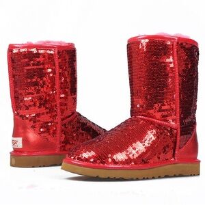 Red Sequin Uggs